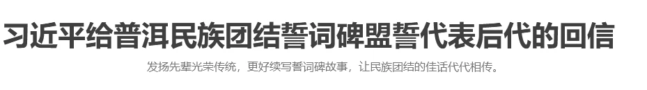 習近平給普洱民族團結誓詞碑盟誓代表后代的回信